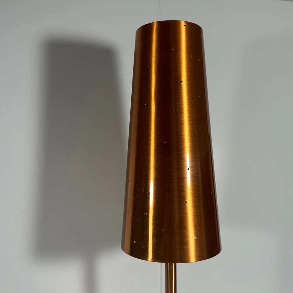 Vintage IKEA Copper Metal Tallvik Lamp With Perforations Anne Nilsson Design
